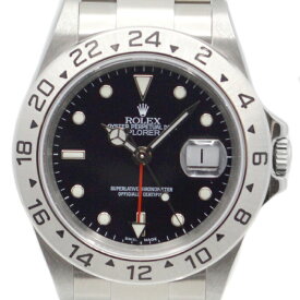 【中古】 ROLEX (ロレックス) 16570 エクスプローラー2 D番 2005年頃 ブラック 約40mm 自動巻き 腕時計 SS ステンレススティール メンズ 【USED-A】