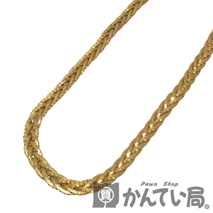 楽天市場】【中古】K18 ネックレス 編み込みデザイン 約51cm 18金  