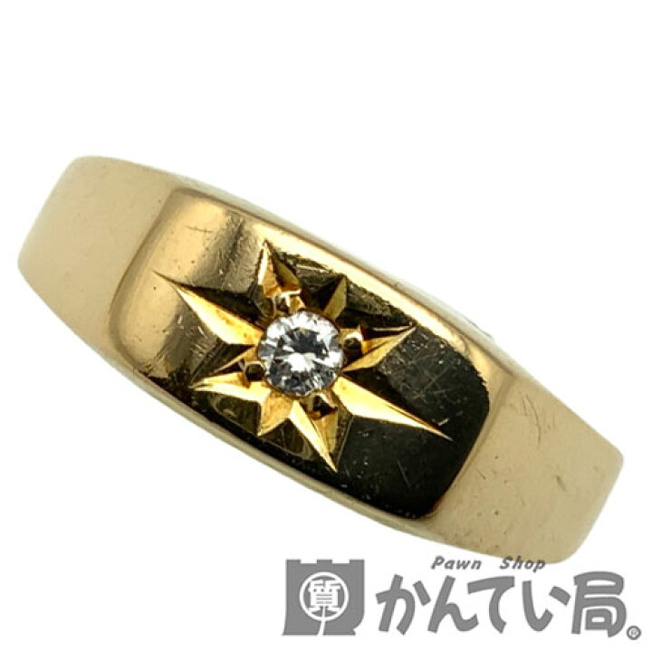 楽天市場】【中古】K18ダイヤモンド印台リング 約15号 約5.7g D0  