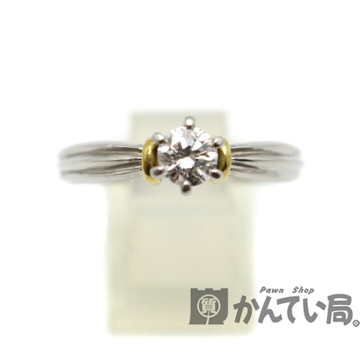 楽天市場】【中古】Pt900/K18ダイヤモンドリング 0.425ct 約16号 約5.3  