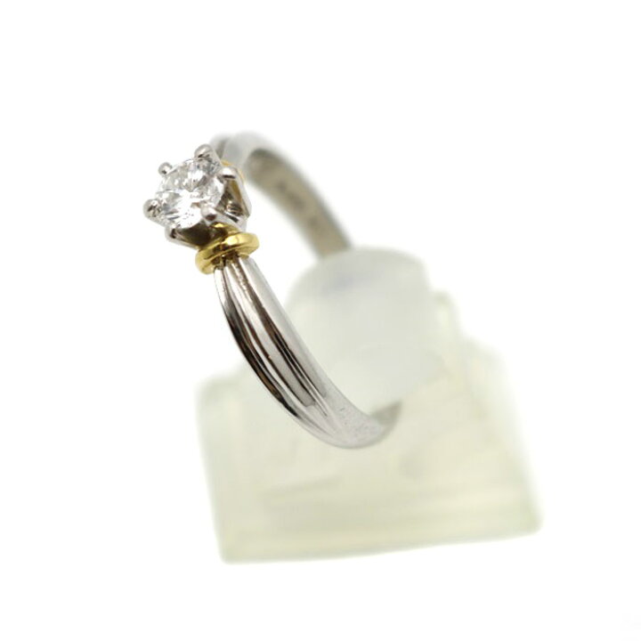 楽天市場】【中古】Pt900/K18ダイヤモンドリング 0.425ct 約16号 約5.3 