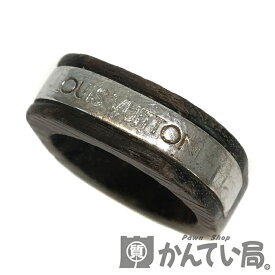 【中古】 LOUIS VUITTON （ルイ・ヴィトン） M65338 バーグ・ボア・エ・ウッド リング ウッド メタル 木製 ブラウン シルバー 17号 指輪 LV メンズ 【USED-B】