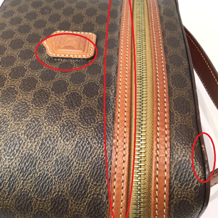 楽天市場】【中古】 CELINE (セリーヌ) マカダム柄 化粧ポーチ  