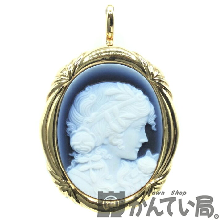 楽天市場】【中古】 K18 カメオ 2Way ペンダントトップ ブローチ 約13g  