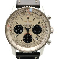 【中古】BREITLING(ブライトリング)A23322ナビタイマー09日本限定400本白文字盤パンダ社外ベルト自動巻きメンズ腕時計【USED-A】