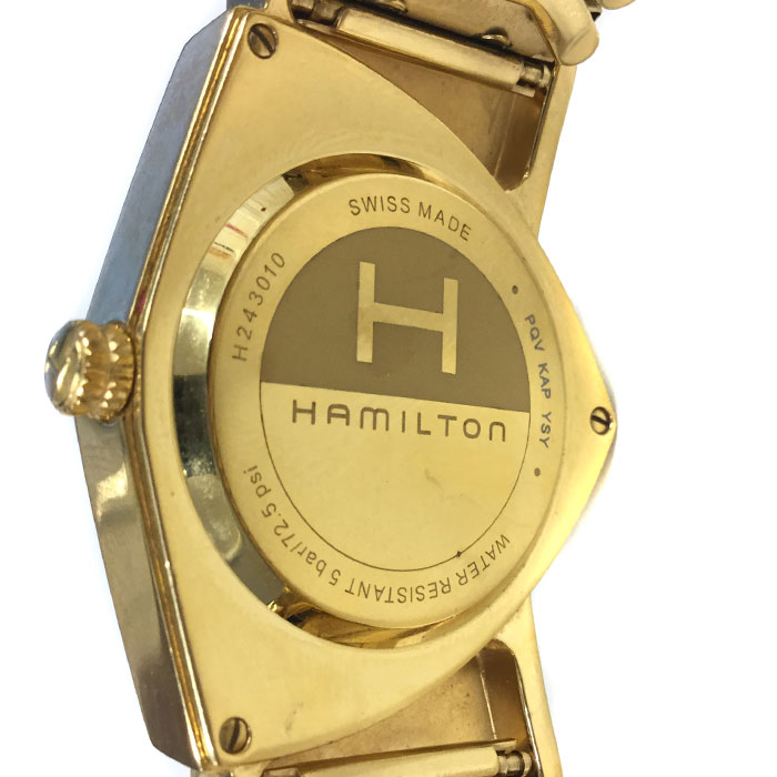 HAMILTON（ハミルトン）　H243010　ベンチュラ　60周年記念モデル　ゴールド　クオーツ　白文字盤　メンズ　腕時計【USED-B】【中古】  | 質屋かんてい局EC店