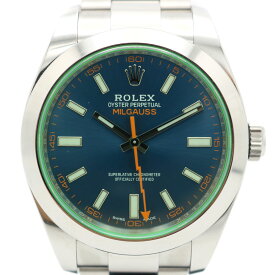【中古】ROLEX（ロレックス）　116400GV　ミルガウス　Zブルー文字盤　2021年　新ギャラ　箱　メンズ　腕時計【USED-SA】