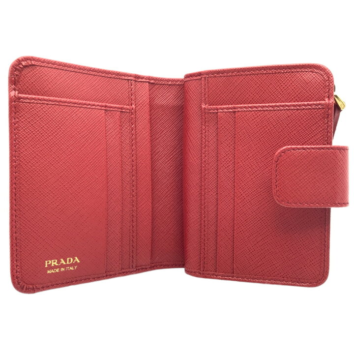 楽天市場】【中古】 PRADA (プラダ) 1ML018 サフィアーノ 二つ折財布  