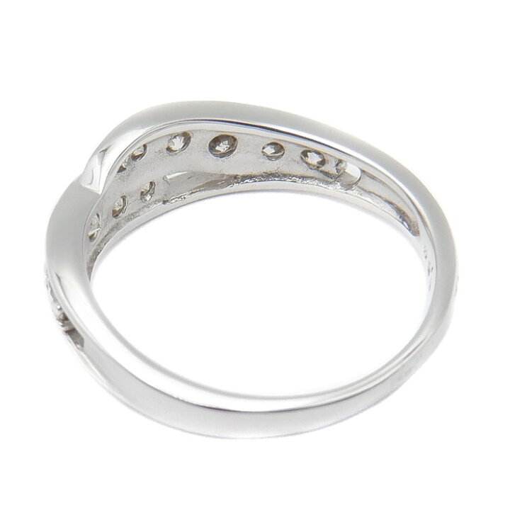 楽天市場】【中古】 K18WG ダイヤモンド リング トータル0.5ct 約10号 