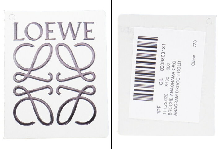 楽天市場】【中古】 LOEWE （ロエベ） 111.25.020 アナグラム ブローチ 