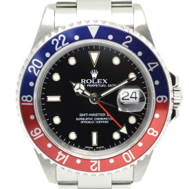 【中古】 ROLEX （ロレックス） 16710 GMTマスター2 赤青ベゼル 黒文字盤 ペプシ P番 40mm メンズ 腕時計 自動巻き カレンダー 【USED-A】
