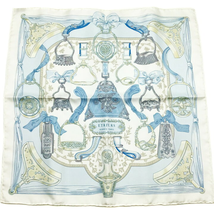 楽天市場】【中古】 Hermes （エルメス） カレ45 プチカレ ETRIERS  