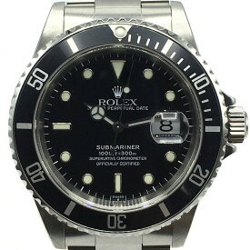 【中古】 ROLEX (ロレックス) 16610 サブマリーナデイト　U番 1997年頃 約40mm 自動巻き 腕時計 SS ステンレススティール メンズ スポーツモデル 【USED-SA】