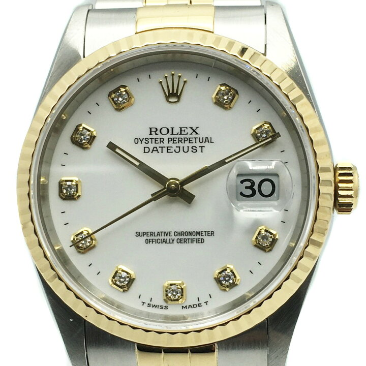 楽天市場】【中古】 ROLEX (ロレックス) 16233G デイトジャスト W番 95 