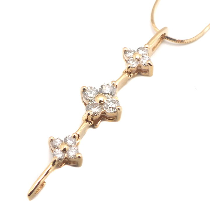 楽天市場】【中古】K18PGダイヤモンドネックレス 2way ピンクゴールド 