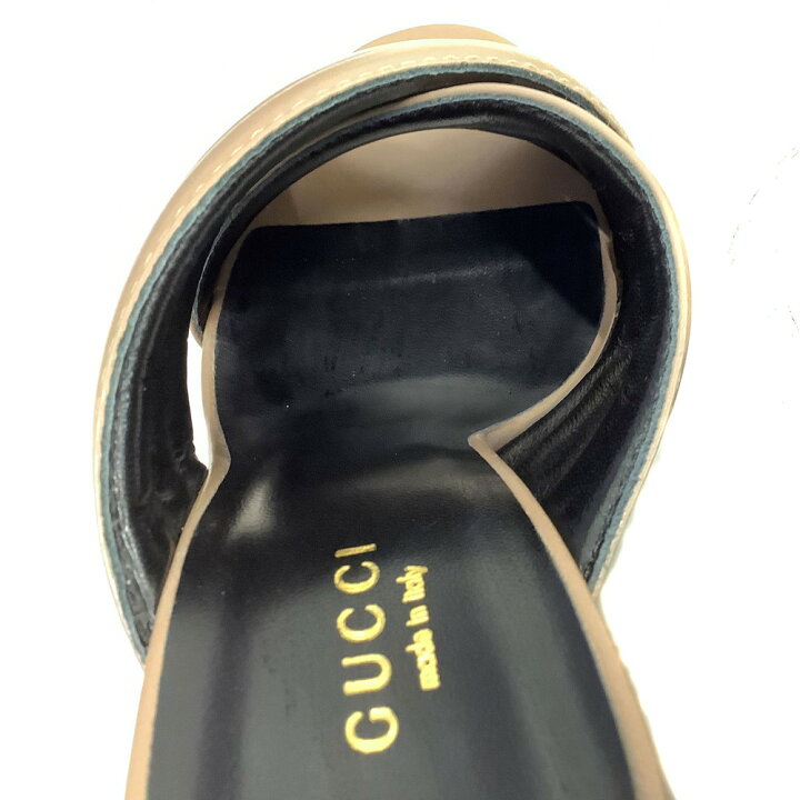 楽天市場】【中古】GUCCI（グッチ）サンダル レザー ベージュ 