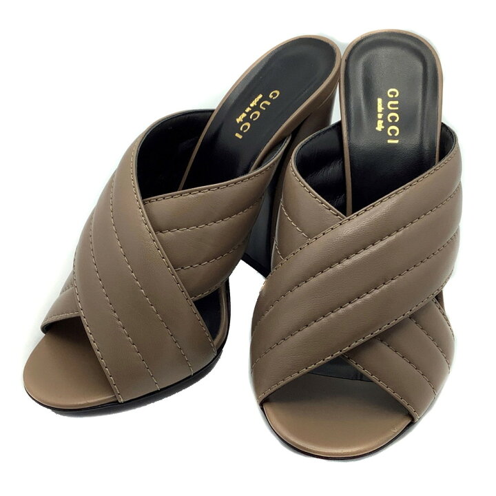 楽天市場】【中古】GUCCI（グッチ）サンダル レザー ベージュ  