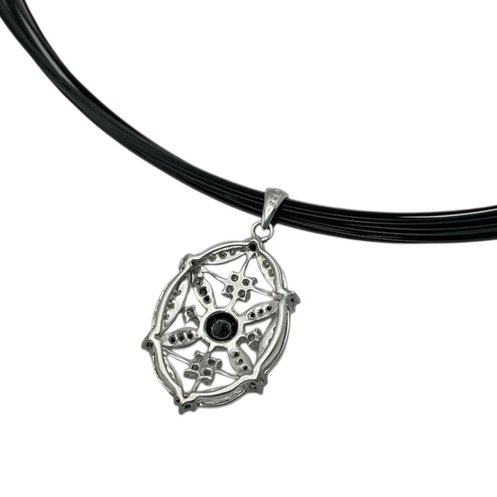 楽天市場】【中古】K18WGブラックダイヤモンドネックレス 0.69ct 