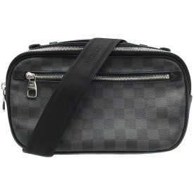 【中古】 LOUIS VUITTON (ルイヴィトン) N41289 アンブレール ダミエ グラフィット ボディバッグ ウエストポーチ メンズ レザー ブラック系 【USED-B】