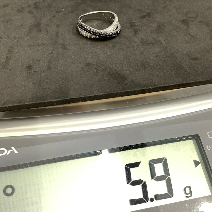 楽天市場】【中古】K18WG ダイヤモンド ブラックダイヤモンドリング 約 