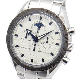 【中古】 OMEGA (オメガ) 3575.20 スピードマスター プロフェッショナル ムーンフェイズ 約42mm 腕時計 手巻き 白文字盤 SS ステンレススティール シルバー ホワイト Speedmaster スピマス メンズ 紳士 【USED-A】