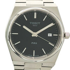 【中古】ティソ TISSOT 腕時計 メンズ PRX ピーアールエックス T137.410.11.051.00 ブラック　メンズ クォーツ 40mm 100m防水 【USED-S】