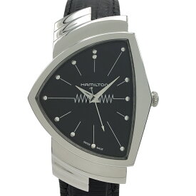 【中古】HAMILTON（ハミルトン）H24411732 Ventura Quartz メンズ クオーツ 腕時計 ブラック レザーベルト【USED-S】