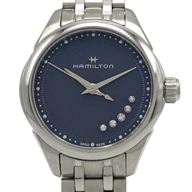【中古】HAMILTON（ハミルトン）H32111140 Jazzmaster Lady Quartz 26mm ジャズマスター レディ クォーツ レディース 腕時計 ミッドナイトブルー ステンレスブレス ダイヤモンドインデックス【USED-S】