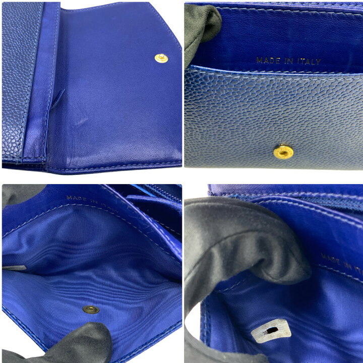 楽天市場】【中古】CHANEL（シャネル）ミニウォレット ブルー ココ 