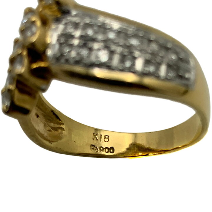 楽天市場】【中古】K18/Pt900ダイヤモンドリング 4.6g 0.27ct コンビ 