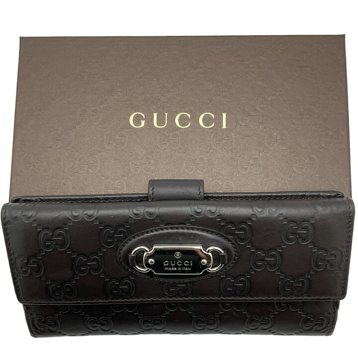 楽天市場】【中古】GUCCI（グッチ）231841 グッチシマ 長財布 カーフ 
