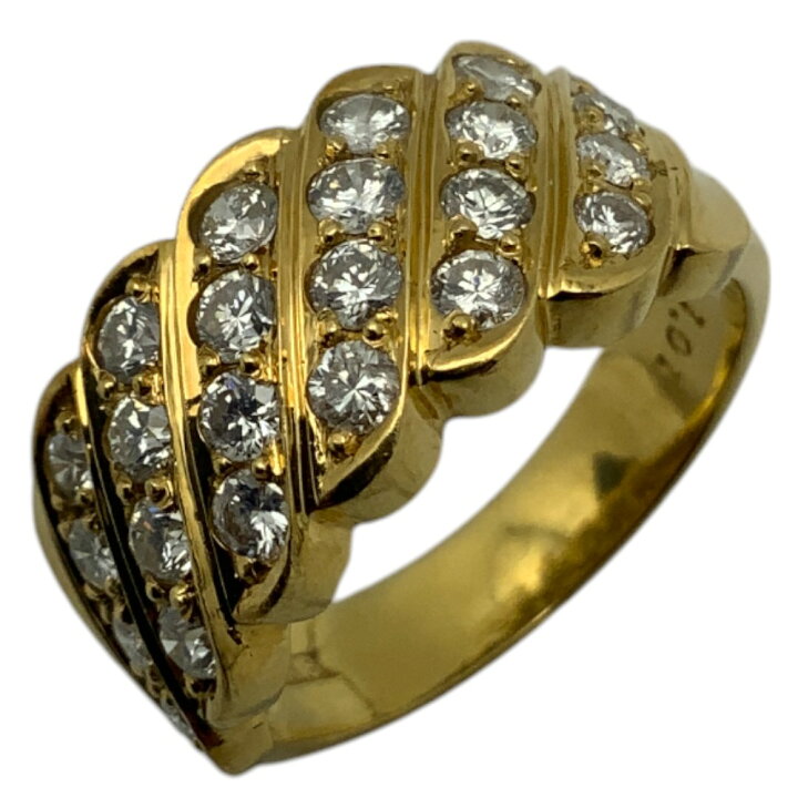 楽天市場】【中古】K18ダイヤモンドリング 1.01ct 約11号 約5.5g 