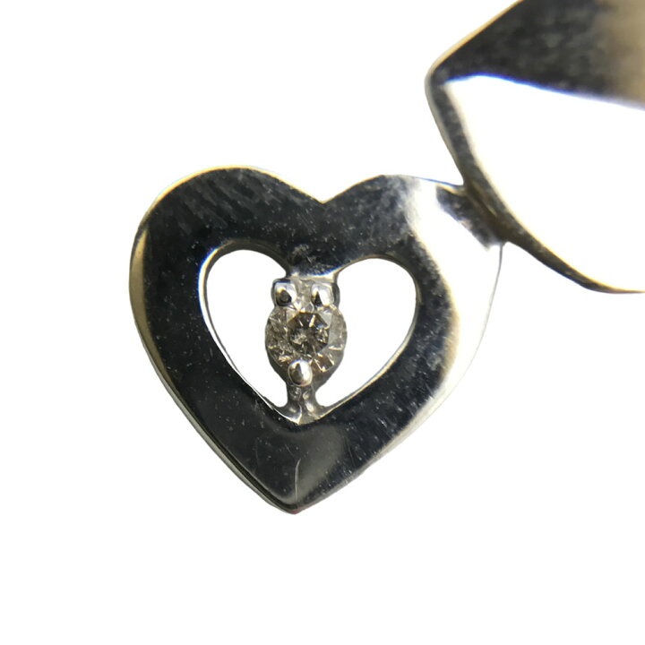 楽天市場】【中古】K18WGダイヤモンドハートネックレス ホワイト  