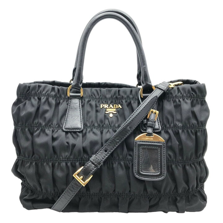 楽天市場】【中古】PRADA(プラダ) B2587L ギャザー トートバッグ 
