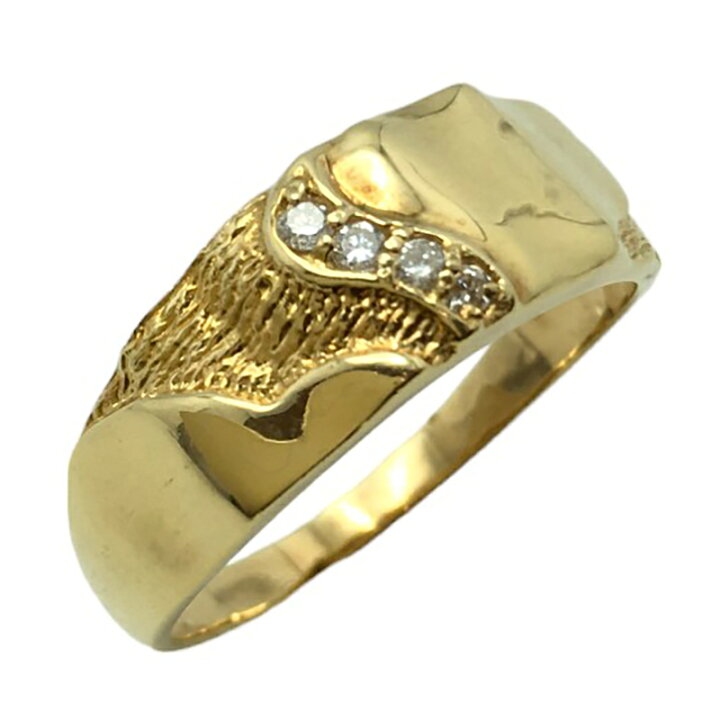 楽天市場】【中古】K18 ダイヤリング 0.08ct 約20号 約4.8g デザイン 