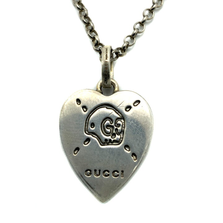 楽天市場】【中古】GUCCI（グッチ） 455540 ゴースト ハートネックレス  