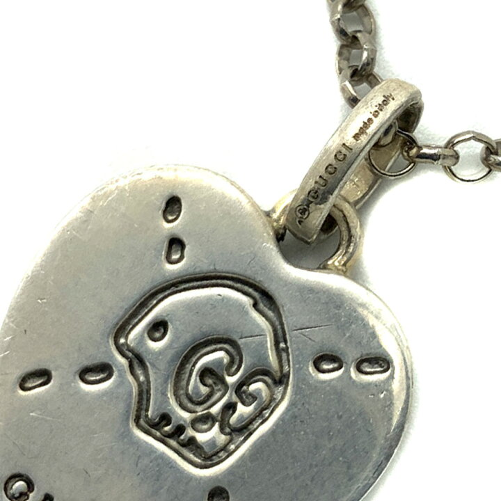 楽天市場】【中古】GUCCI（グッチ） 455540 ゴースト ハートネックレス 