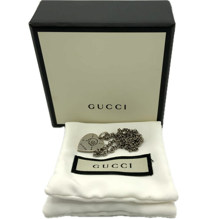 楽天市場】【中古】GUCCI（グッチ） 455540 ゴースト ハートネックレス 