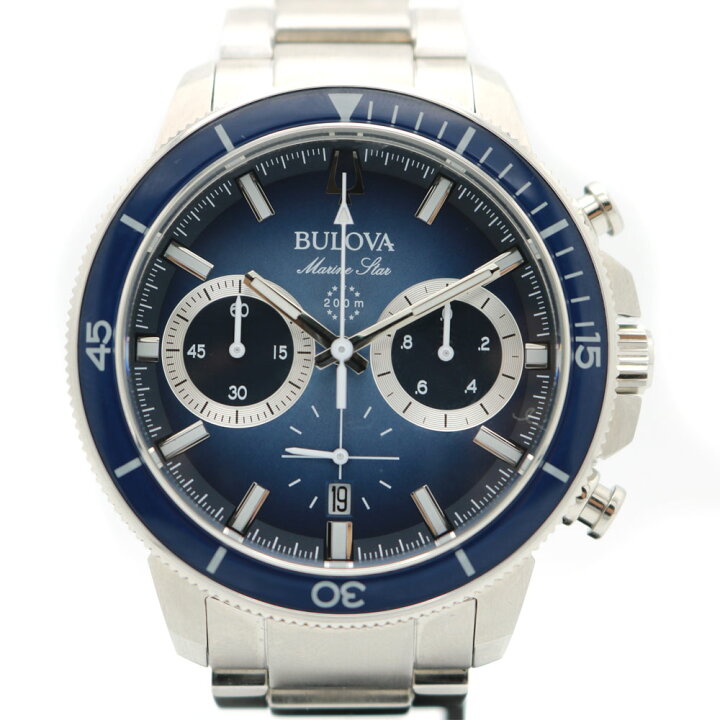 楽天市場】【中古】BULOVA(ブローバ) 96B380 マリンスター ブルー  
