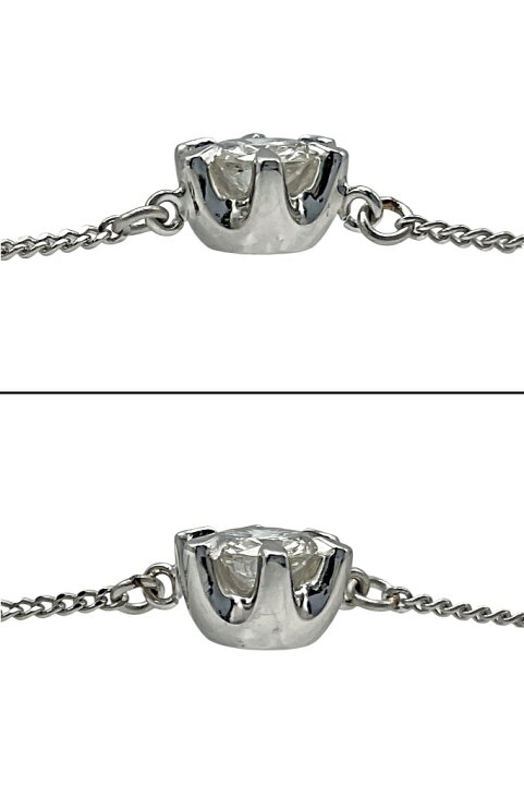 楽天市場】【中古】 Pt850 ダイヤモンドネックレス プラチナ 0.41ct 約 