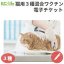 【オンライン限定価格】猫用3種混合ワクチンチケット 診療チケット ペット用 猫用 全国対応 (提携先:海動物病院) [送…