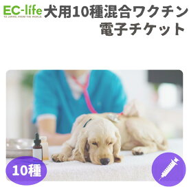 【オンライン限定価格】犬用10種混合ワクチンチケット 診療チケット ペット用 犬用 全国対応 (提携先:海動物病院) [送料無料] [代引不可]