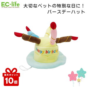 \楽天ポイント10倍/【ペット用記念日ハット】ワンニャンバースデーハット|16cm×17cm 犬 猫 誕生日 パーティーグッズ 記念日 映え 写真 かぶりもの コスプレ ギフト 帽子 おしゃれ かわいい