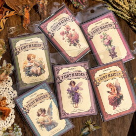 ST261 シール 人物 女性 妖精 フェアリー 天使 柱 石柱 フレークシール PET コラージュ 素材 コラージュ シール コラージュシール コラージュ素材 ステッカー 紙もの 手帳 日記 ジャンクジャーナル 海外 紙モノ 紙物