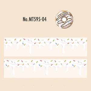 MT595 ドーナツ ケーキ スイーツ チョコレート チョコスプレー ジャム シロップ ソース PET コラージュ 素材 マスキングテープ マステ コラージュ シール コラージュシール コラージュ素材 紙