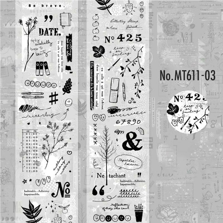 楽天市場】MT611 硫酸紙 おしゃれ デザイン イラスト モノクロ 数字 