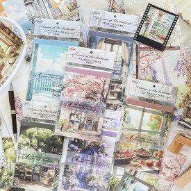 PA642 風景 景色 街並み コラージュ 素材 デザインペーパー 紙もの 手帳 日記 ジャンクジャーナル 海外 紙モノ 紙物