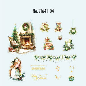 ST641 �N���X�}�X ���� �N���X�}�X�c���[ �l�� �I�[�i�����g �v���[���g PET �R���[�W���f�� �V�[�� �R���[�W���V�[�� �X�e�b�J�[ �蒠 �f�R ���L �W�����N�W���[�i�� �A���e�B�[�N ���B���e�[