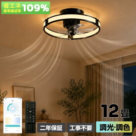 シーリングファンライト LED シーリングライト 6〜12畳対応 DCモーター 360°首振り 調光調色 Bluetooth対応 音楽再生 APP対応 薄型 軽量 静音 6段階風量 正逆回転 ファン付き照明 リモコン付き 省エネ 工事不要 北欧 おしゃれ