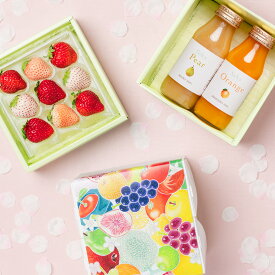 [贈答用]旬の国産紅白いちごの食べ比べ＆国産100％ジュースのミニお重セット フルーツギフト 詰め合わせ ギフト 贈答 プレゼント フルーツ 果物 くだもの いちご 白いちご ジュース 国産 御礼 内祝 御祝 お祝い お返し おしゃれ かわいい 高級 誕生日プレゼント 紅白 イチゴ